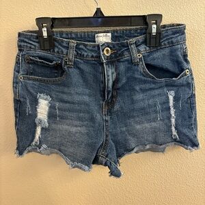others follow blue jean shorts